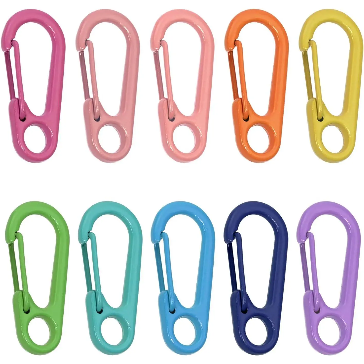 20 count Small Coated Zinc Alloy Clips for Paracord  Clasps Quick Releases Spring Snap Hooks for  Ring Backpack Outdoor Traveling Camping Fishing