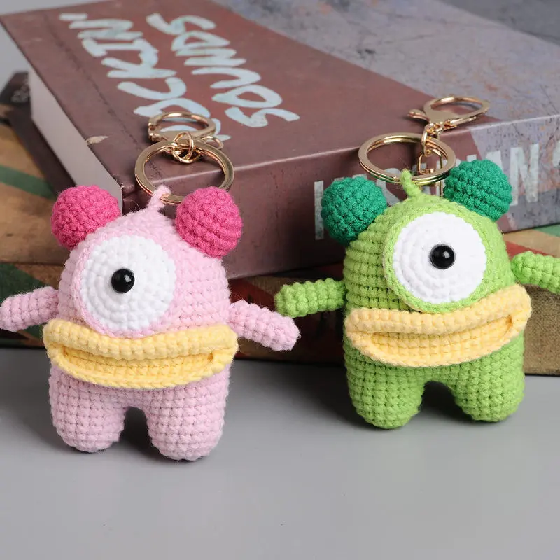 Bestselling Hand Crocheted Keychain Charms, DIY Hand-knitted Doll Ornaments and Finished Small Accessories