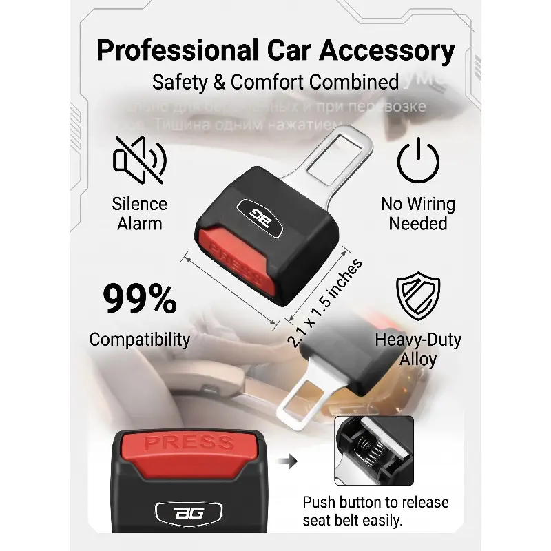 Easy Installation Safety Seatbelt Lock Buckle Plug for Geely Monjaro Preface Coolray Tugella Azkarra Emgrand Okavango for Belgee X50 X70 S50 Geely Coolray Azkarra Emgrand