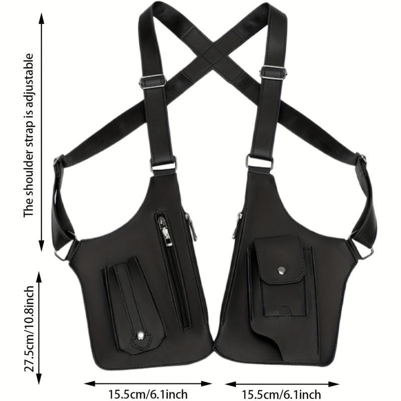 Double Shoulder Armpit Bag, Anti-Theft Hidden Underarm Strap Wallet Pocket Holster Phone Leisure Double Shoulder Pouch