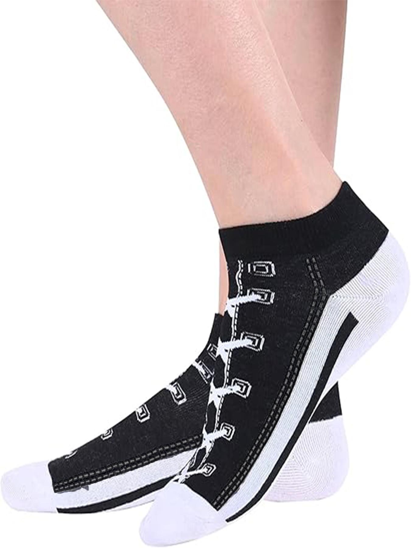 Men's Graphic Ankle Socks, Casual Comfy Breathable Low Cut Knitted Socks for Daily Wear, 5 Pairs Knit Anklets for Men, Summer Men's Socks & Hosiery