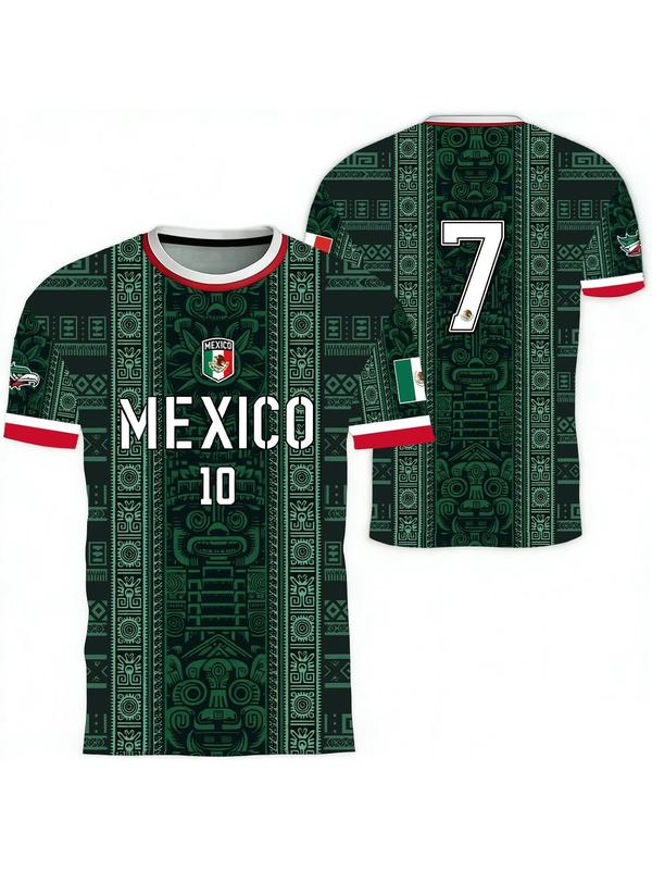 2026 New Arrival - Great Deal on Mexico World Cup Home Jersey,Men's Football Print T-shirt， 4 Mexican-themed jerseys，Breathable Sweat-Absorbent, Sporty Fit, All Seasons, Fast Shipping，Mexico home ground World Cup support jerseys，Family Gifts