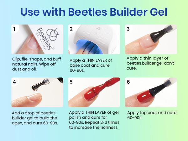 Beetles 32 Colors All-In-One Gel Nail Polish Kit, Complete Gel Nail Kit with UV Light, Base & Top Coats, Cuticle Oil, Nail Accessories, Ultimate DIY Manicure Kit for Women