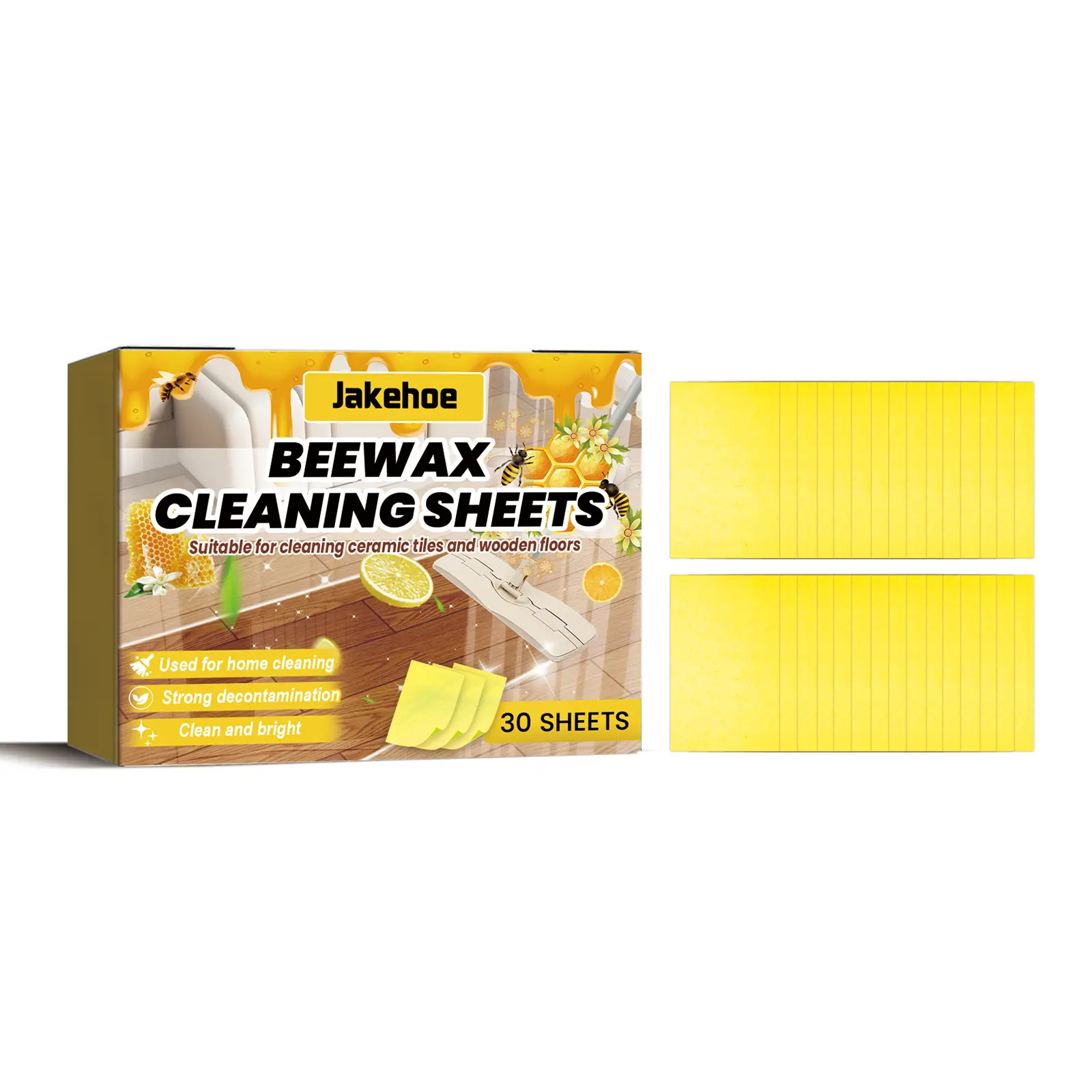 Jakehoe Household Floor Cleaning Tablets (11x7cm, 30 Pcs) - Multi-Function for Household Use, Stain Removal, Descaling & Brighten Mopping