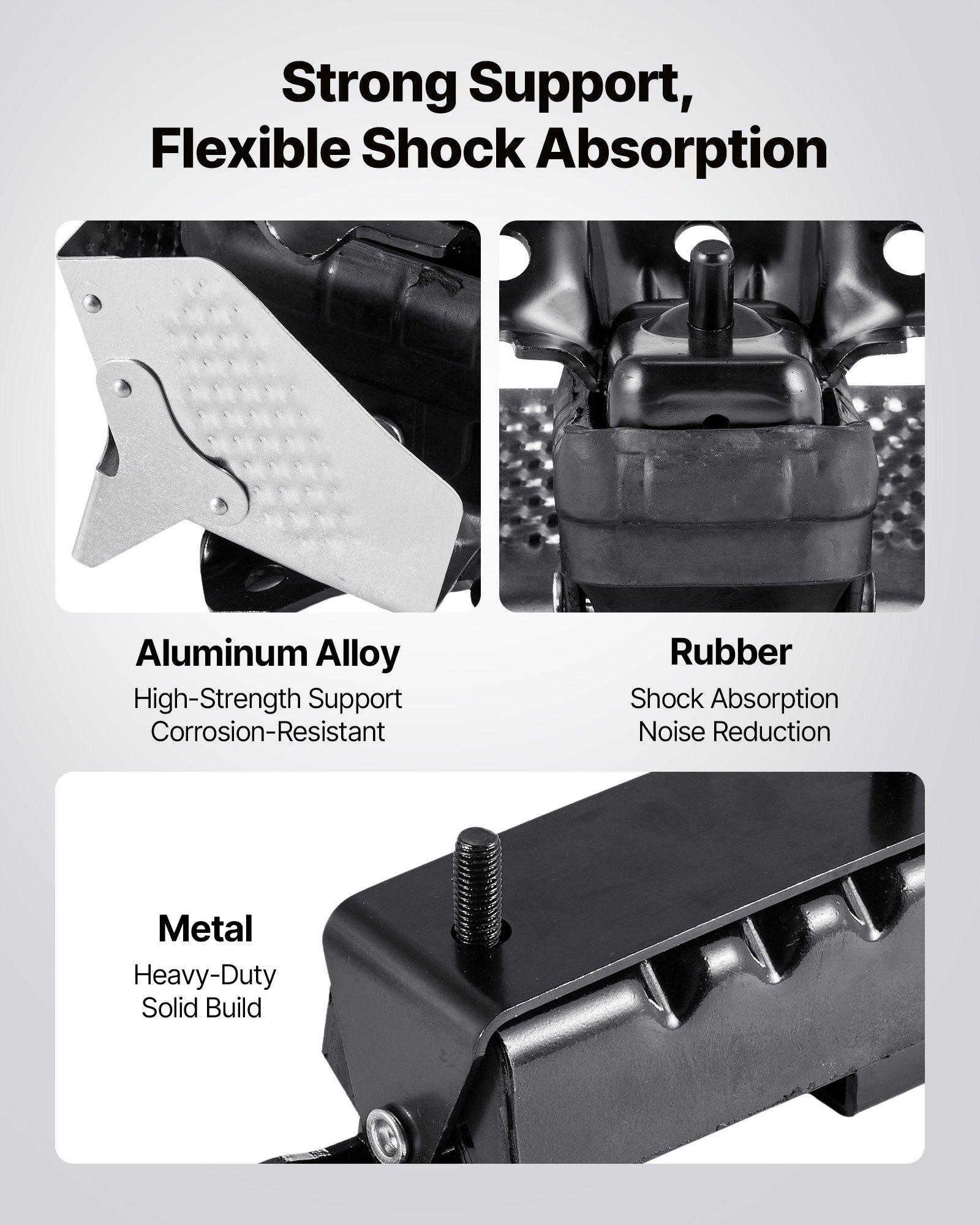 VEVOR Engine and Transmission Motor Mount Kit Replacement, Set of 3, Compatible with 2007–2013 Chevrolet Silverado 1500 5.3L V8, Replace OE #   A5365, A5365, A2638, Secure Support