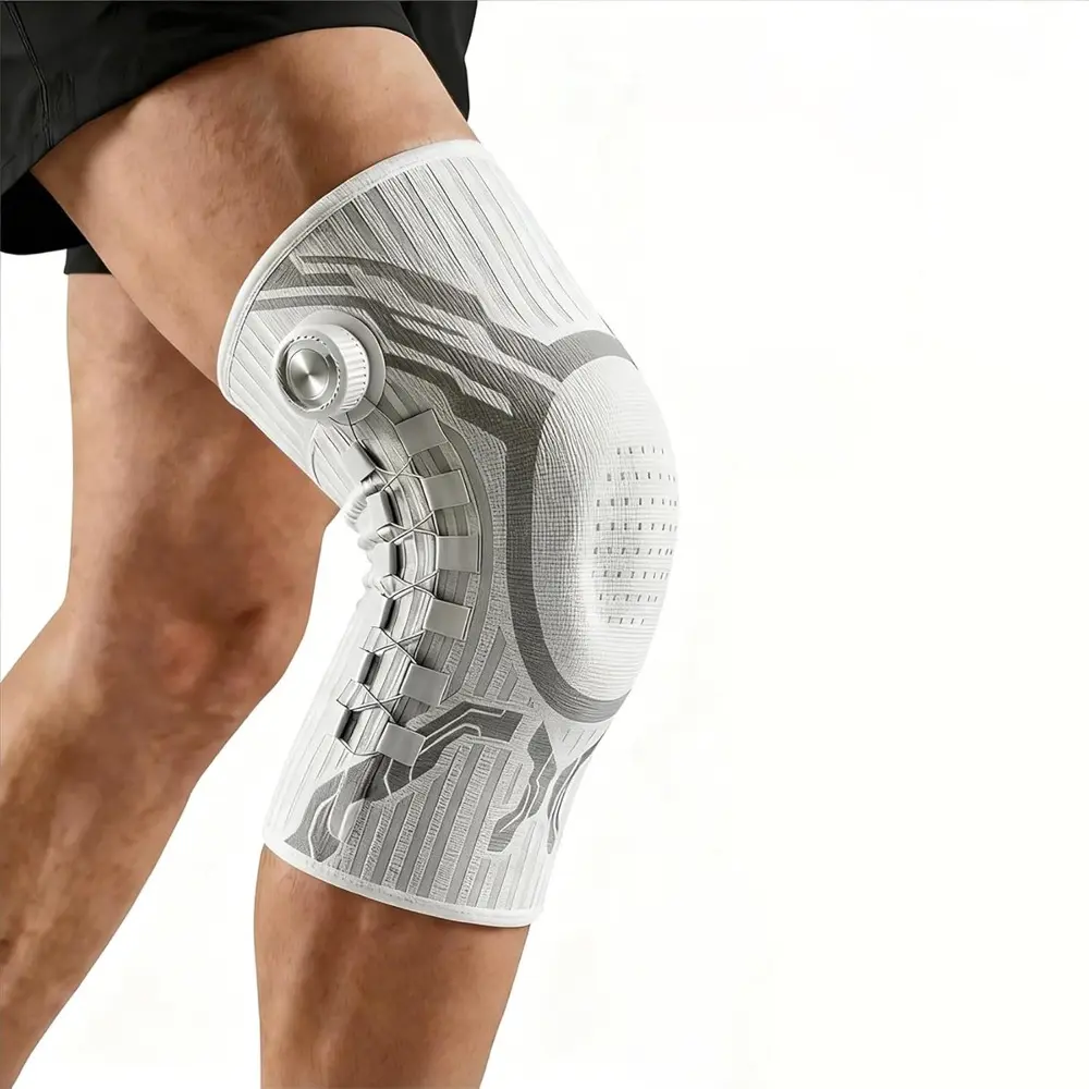 Knob Knee Brace for Pain Relief, Knee Support with Patella Gel Pad & Side Stabilizers, Compression Knee Sleeve for Workout, Arthritis, Joint Pain, Meniscus Tear