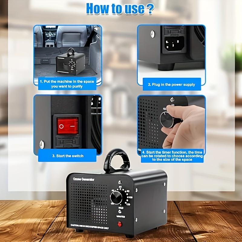 40, 000mg/h Ozone Generator, Commercial Ozone Machine Odor Removal, High Capacity O3 Ionizer Air Purifier Deodorizer, for Home/Bedroom, Smoke, Pet, And Paint Odor Removal, Timer Function