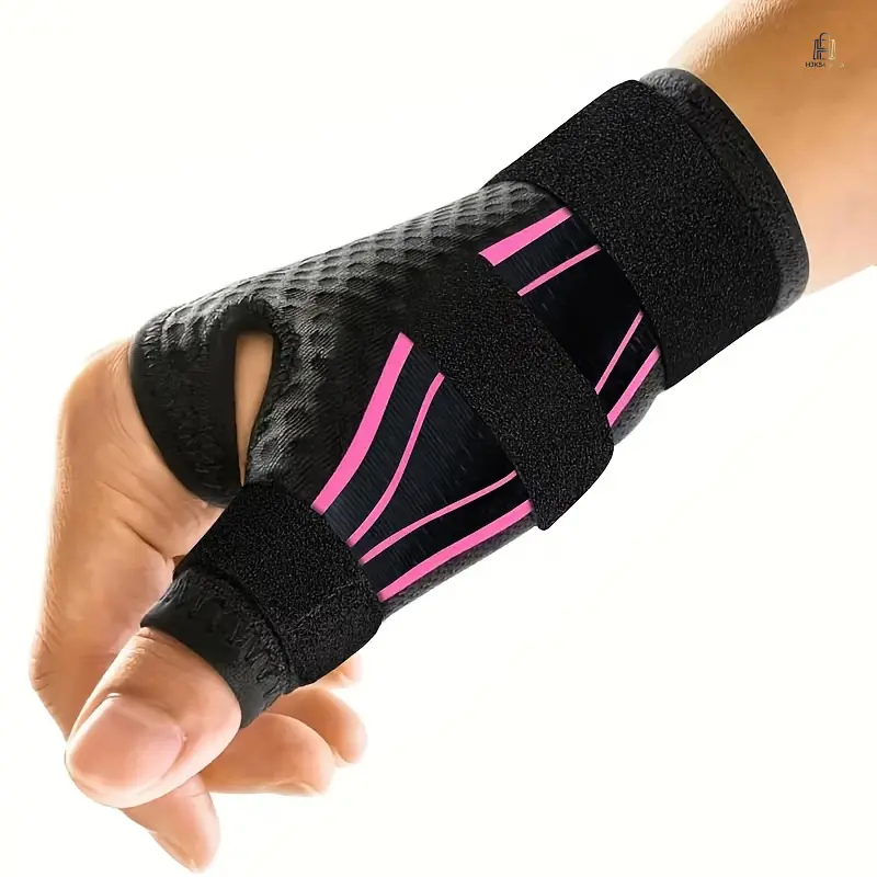 Unisex Thumb Support Wrist Brace, Breathable Wrist Splint with Dual Support Strips, Adjustable Hook‑and‑Loop Compression Wrist Wrap for Daily Use