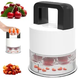 Cherry Pitter, Cherries Corer Tool Multiple, Quick Portable Cherry Pitting Tool, Portable Cherry Corer Pitter with Ergonomic Push Design, Easy to Use for Making Cherry Jam, Pit 7 Cherries at Once, Saving Time & Effort, Dishwasher Safe