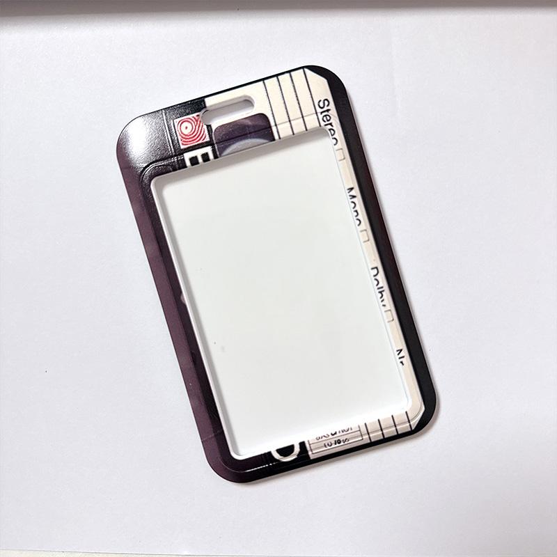 2-pack cassette-style work ID lanyards, access card holder for student meal cards and bus cards to prevent loss, work ID badge holder with lanyard, suitable for female students, teachers, nurses, and office use