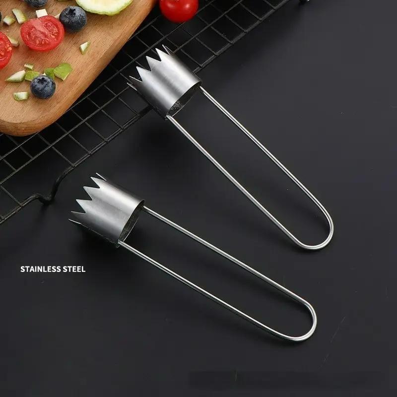 Stainless Steel Fruit & Vegetable Corer, Bell Pepper Seed Remover, Universal Kitchen Gadget for Apple Pear Tomato Chili, Durable Easy Use