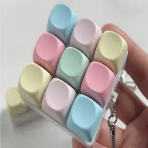 1PC 9-Key Mechanical Keyboard Switch Tester Keychain – Sensory Fidget Toy for Anxiety Relief & Focus. Perfect Gift for Gamers & Stress Relief Seekers.  Gold Plated Glitter Cherry Keychain