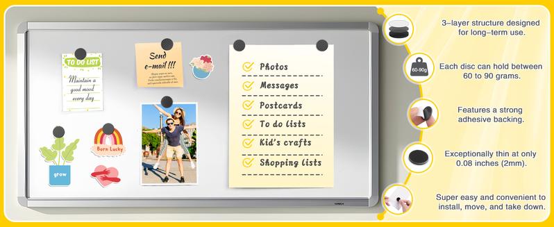 70 Pcs Round Magnets with Adhesive Backing, Flexible Self Adhesive Magnets For Crafts, Magnetic Tape, Magnetic Strips, Small Sticky Magnetic Dots For Hanging & Organizing Light Objects 70 Pcs Round Magnets with Adhesive Backing, Flexible Self Adhesive Magnets For Crafts, Magnetic Tape, Magnetic Strips, Small Sticky Magnetic Dots For Hanging & Organizing Light Objects