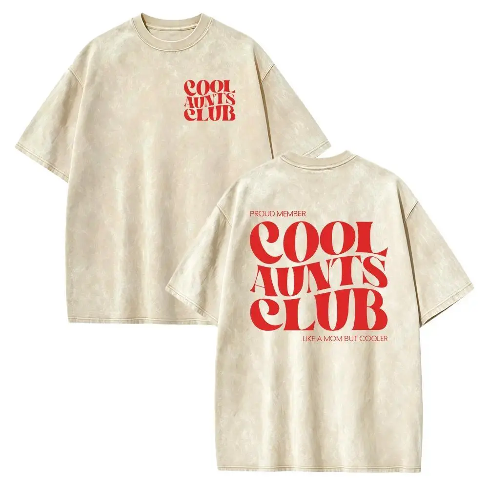Cool Aunt Printed T-Shirt – Soft Washed Cotton, Great Gift for Sisters & Aunts