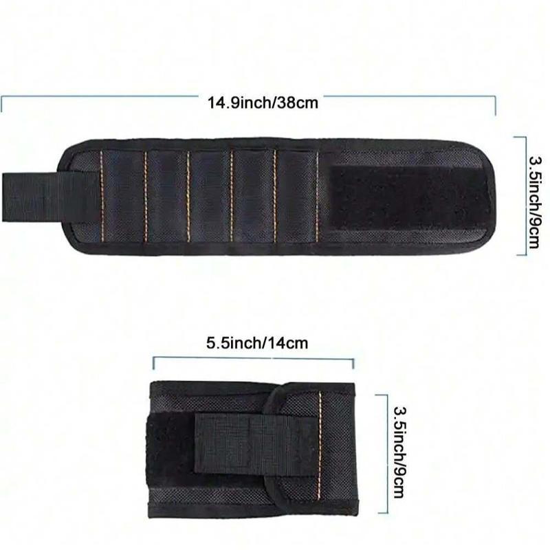 Magnetic Wristband, Magnetic Wrist Band Tool Holder with Strong Magnets Holds Screws Nails Drill Bit Organizer, Tool Organizer Bag, Tool Kit, Industrial, Heavy Duty
