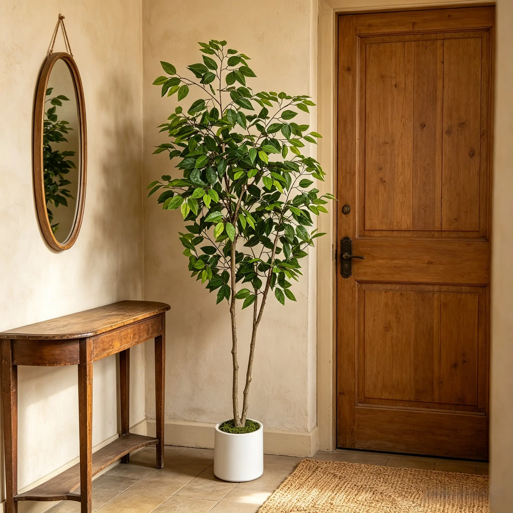 Advanced Realistic Banyan Tree Plant, 1m7 Height, Safe Pe Material, Anti-Tip Protection, Easy Maintenance, Ideal for Home Use