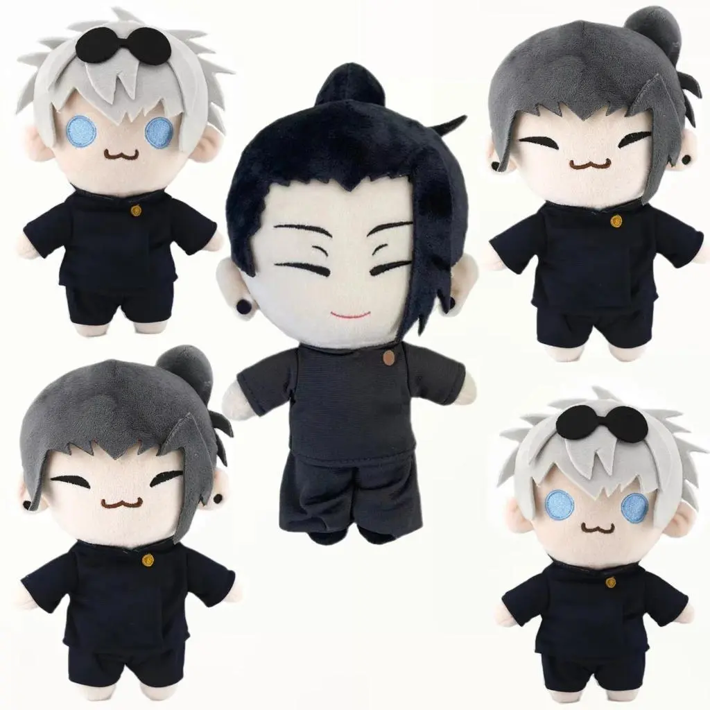New style Kawaii Jujutsu Kaisen Plush Toy Cartoon Game Character Satoru Gojo Getou Suguru Plush Doll Jujutsu Kaisen Doll