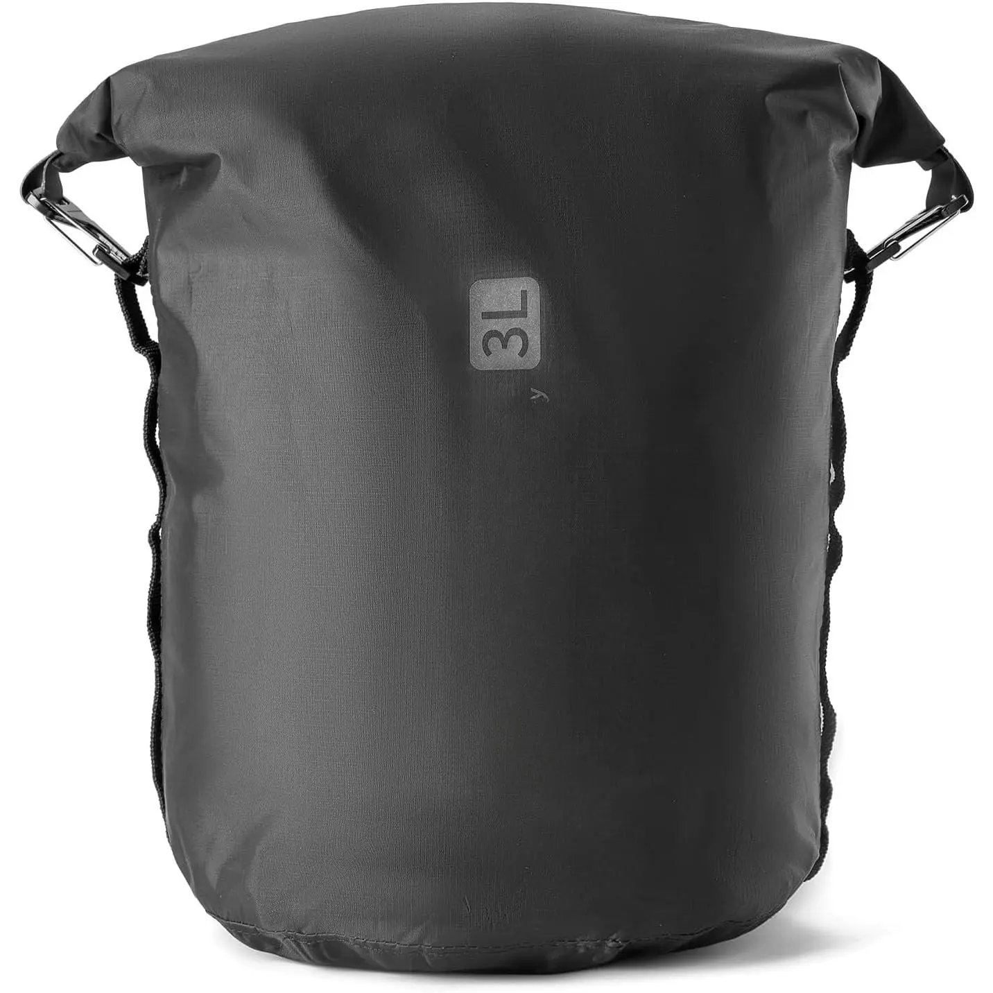 Front Fork Bag  3L/6L/12L, Ultralight with Side Zipper & Quick-Compress Roll System, Fully-Taped TPU Nylon, Mount  Fork/Handlebar/Rack for MTB Road  Black Small