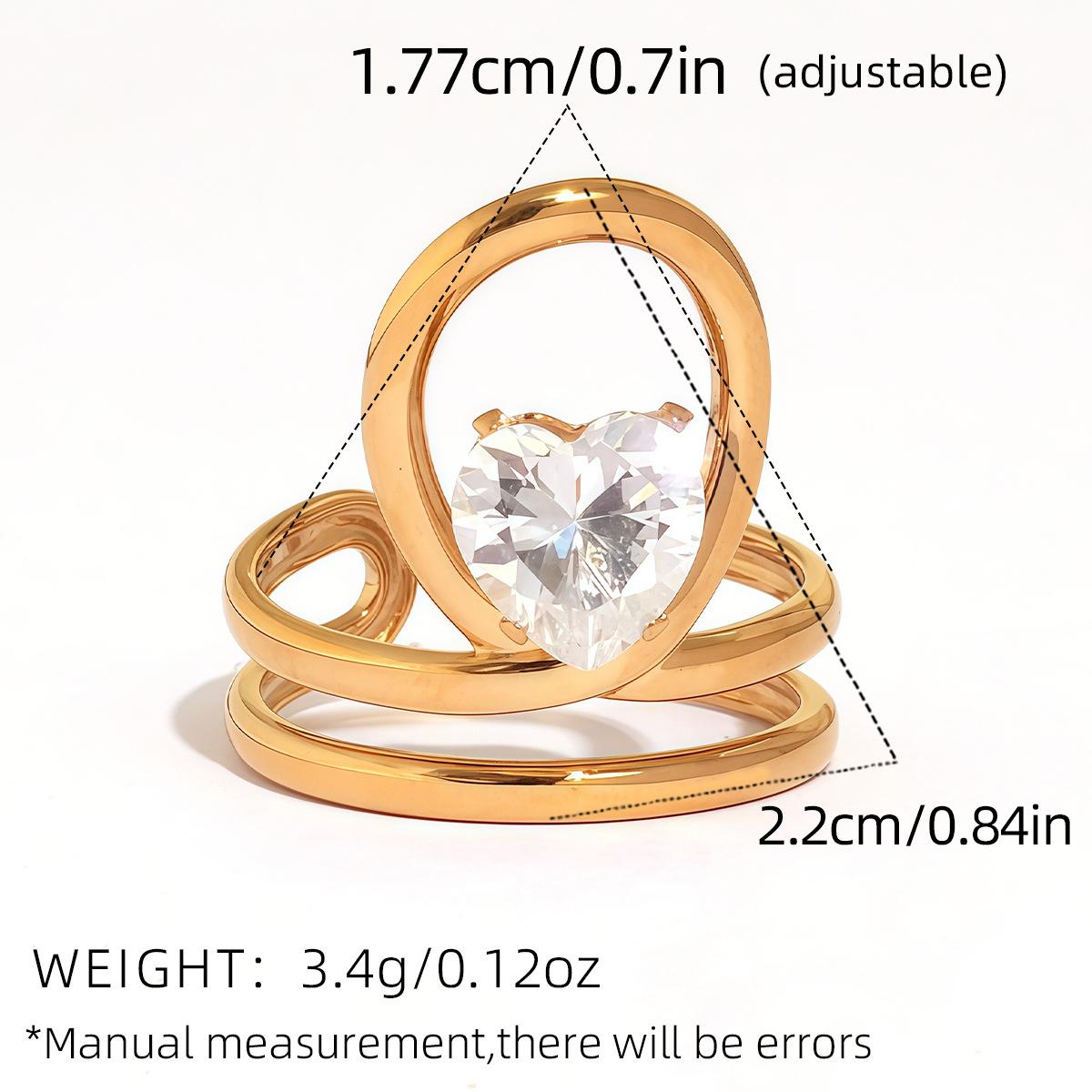 1pc 18K Gold Plated Geometric Line Zircon Open Ring for Women, Stainless Steel Adjustable Stackable Trendy Minimalist Statement Jewelry, Elegant Chic Birthday Holiday Anniversary Gift for Girlfriend Sister Bestie Gold-Plated Striped Couple Stacking 1pc 18K Gold Plated Geometric Line Zircon Open Ring for Women, Stainless Steel Adjustable Stackable Trendy Minimalist Statement Jewelry, Elegant Chic Birthday Holiday Anniversary Gift for Girlfriend Sister Bestie Gold-Plated Striped Couple Stacking