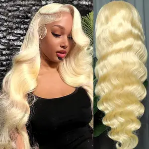 Tuneful 613 Blonde Body Wave Wig 13x6 Lace Front Wig P4/27 Ombre Pre Plucked Lace Frontal Human Hair Wig 99J HD Transparent Lace Front Wig For Black Women Colored Hair Wigs BlackFriday