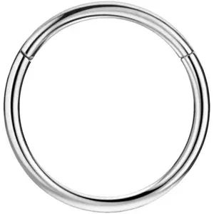 Men Women 316L Surgical Steel Hinged Nose Rings Hoop for Nostril Septum Cartilage Helix Daith Tragus Rook Conch Lip Ear Lobe Piercings