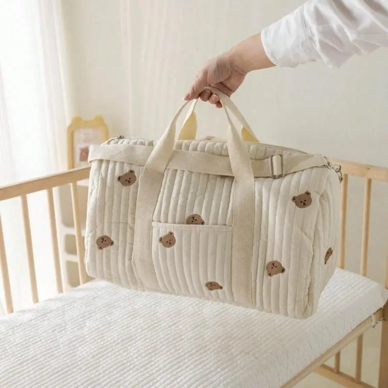 Fluffy Plush Cute Bear Print Tote Bag - Adjustable Strap, Lightweight Ultra-Soft, Large Capacity Multi-Functional Carryall for Grocery Shopping, Travel, Daily Use
