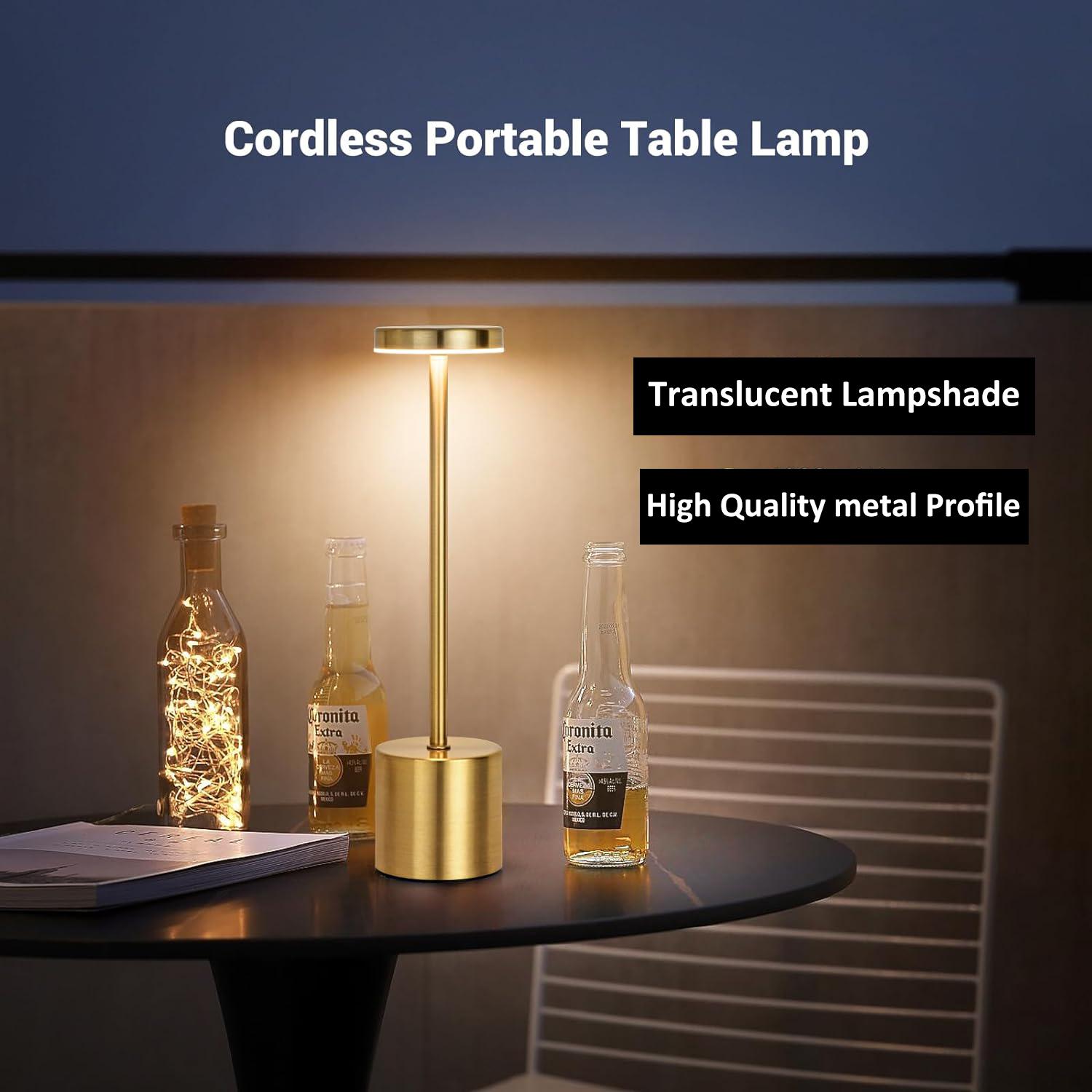Simple LED Rechargeable Touch Metal Table Lamp Three Colors Bedside Creative Ambient Light Bar Outdoor Decoration Night Light Si