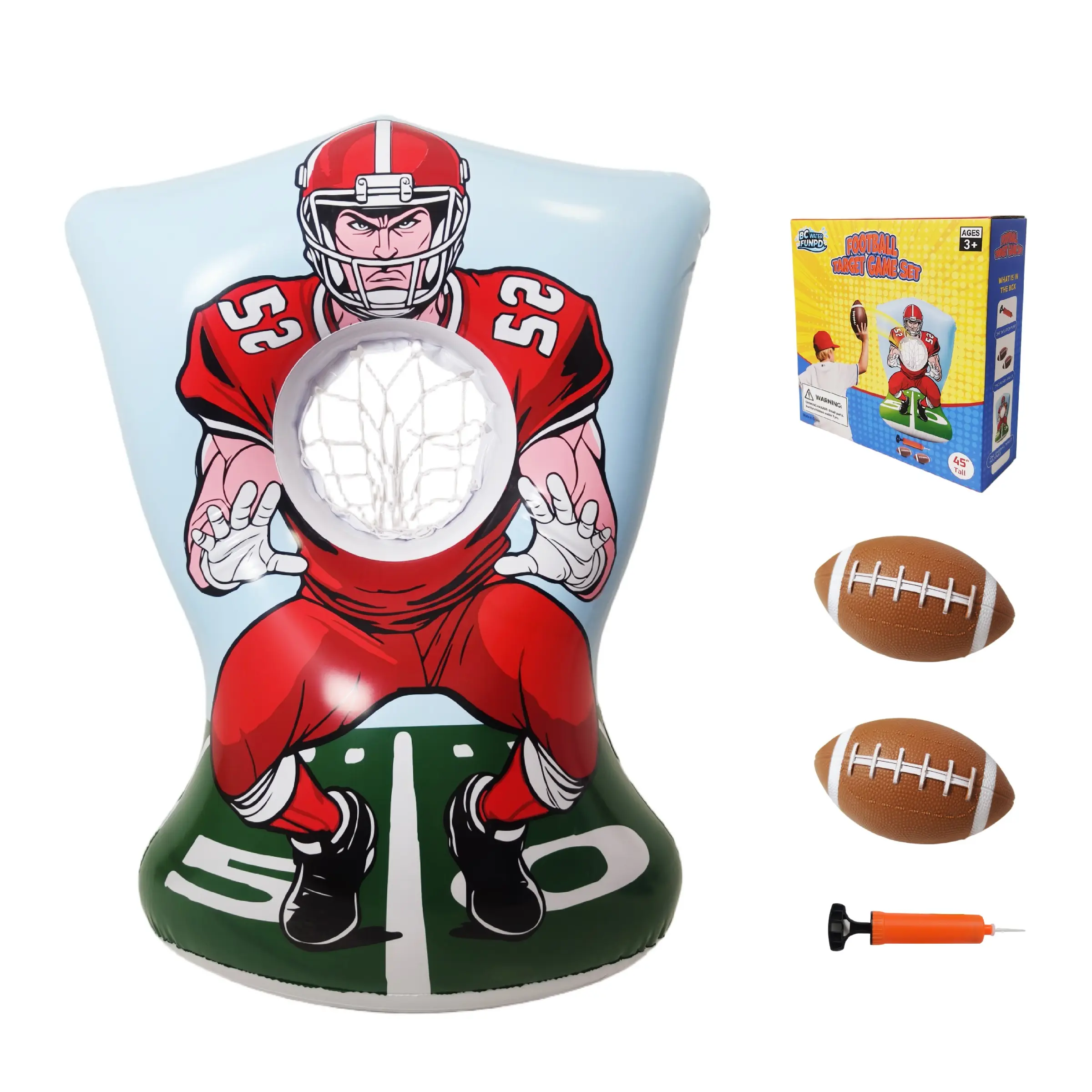 Football Throwing Toy Set, Indoor and Outdoor Entertainment, Precision and Eye-Hand Coordination, Family Fun, Gift Idea, Home Decor