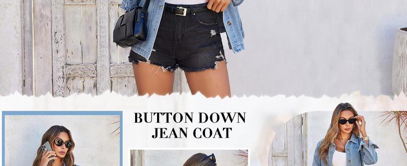 Fessceruna Womens Oversized Denim Jacket Distressed Button Down Boyfriend Jean Jackets 2025 Trendy Shacket Fessceruna Womens Oversized Denim Jacket Distressed Button Down Boyfriend Jean Jackets 2025 Trendy Shacket