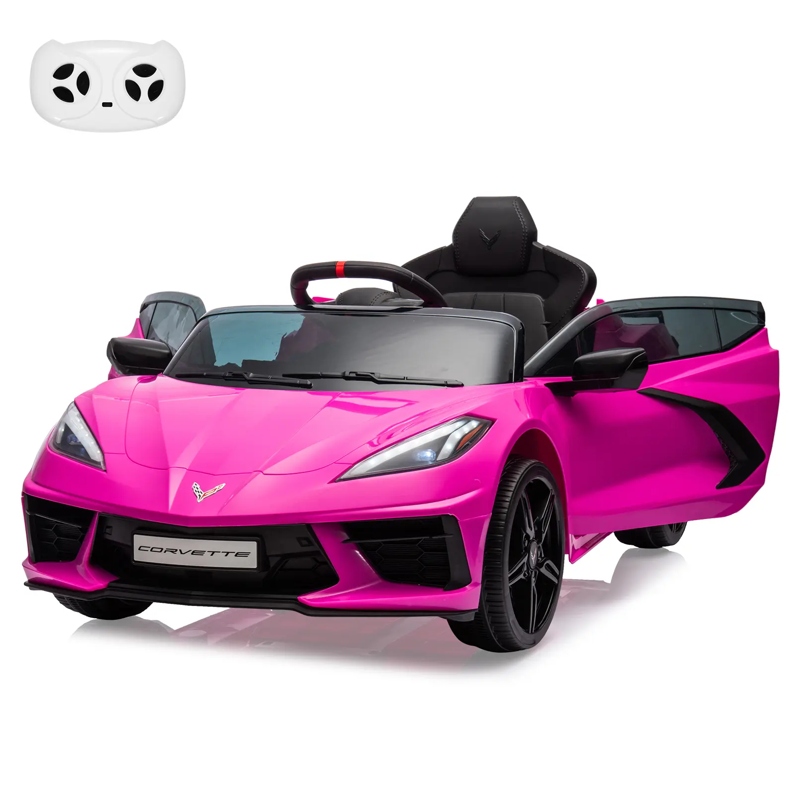Licensed 12V Sporty Coupe Electric Ride On Car for Kids with Remote Control – Battery Powered Sports Car, Visual Dashboard, LED Lights, Music – Gift Toy for Boys & Girls, Orange