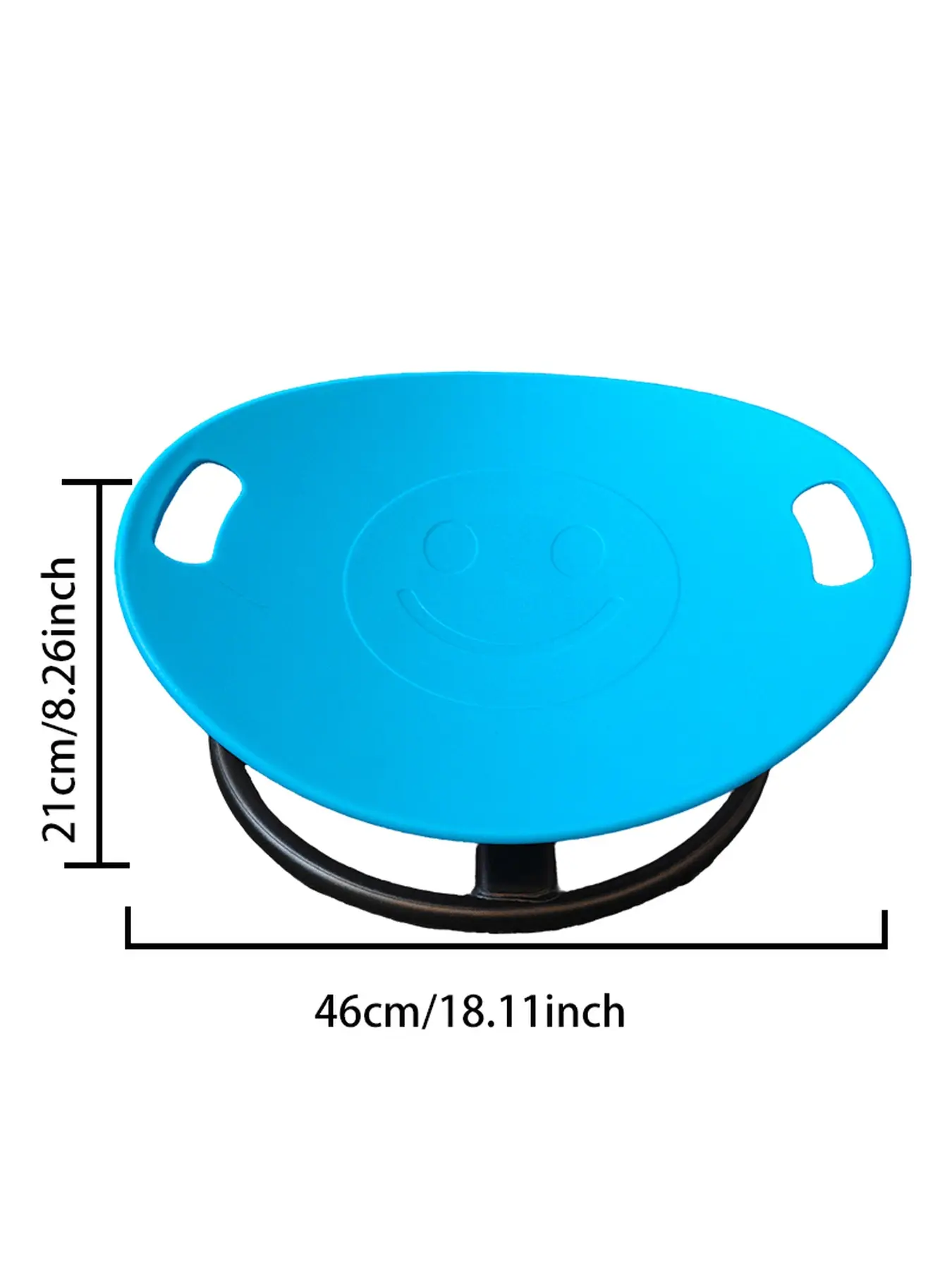 Portable Ergonomic Smiley Face Swivel Chair, Indoor Outdoor Rotatable Seat with Anti-Slip Base for Camping, Home Theater & Backyard Leisure