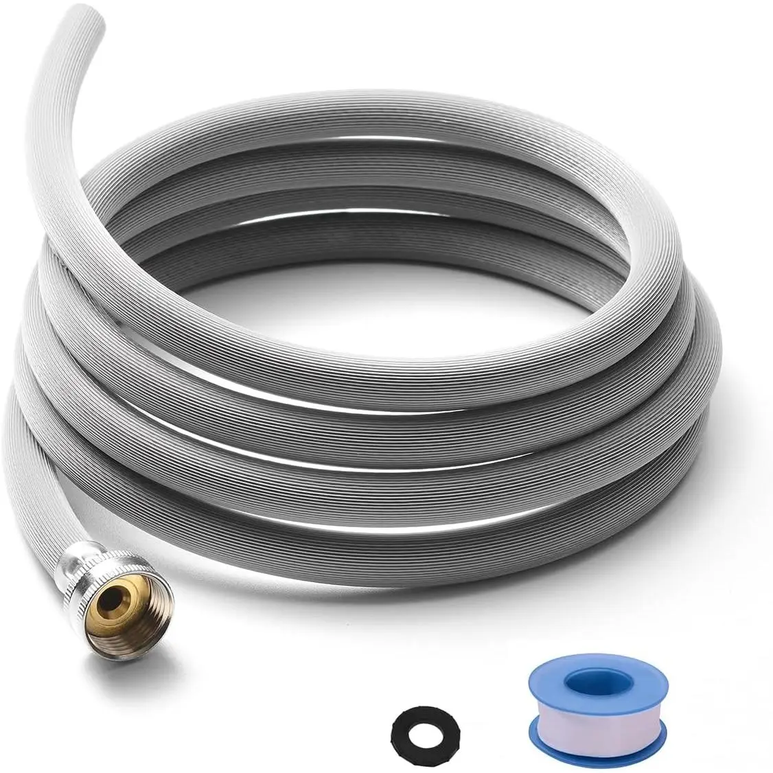 Dehumidifier Drain PVC Hose, 5FT 3/4" FHT Threaded Ends with Premium Brass Fittings, Compatible with Most Dehumidifier Brands for Drain Dehumid Needs