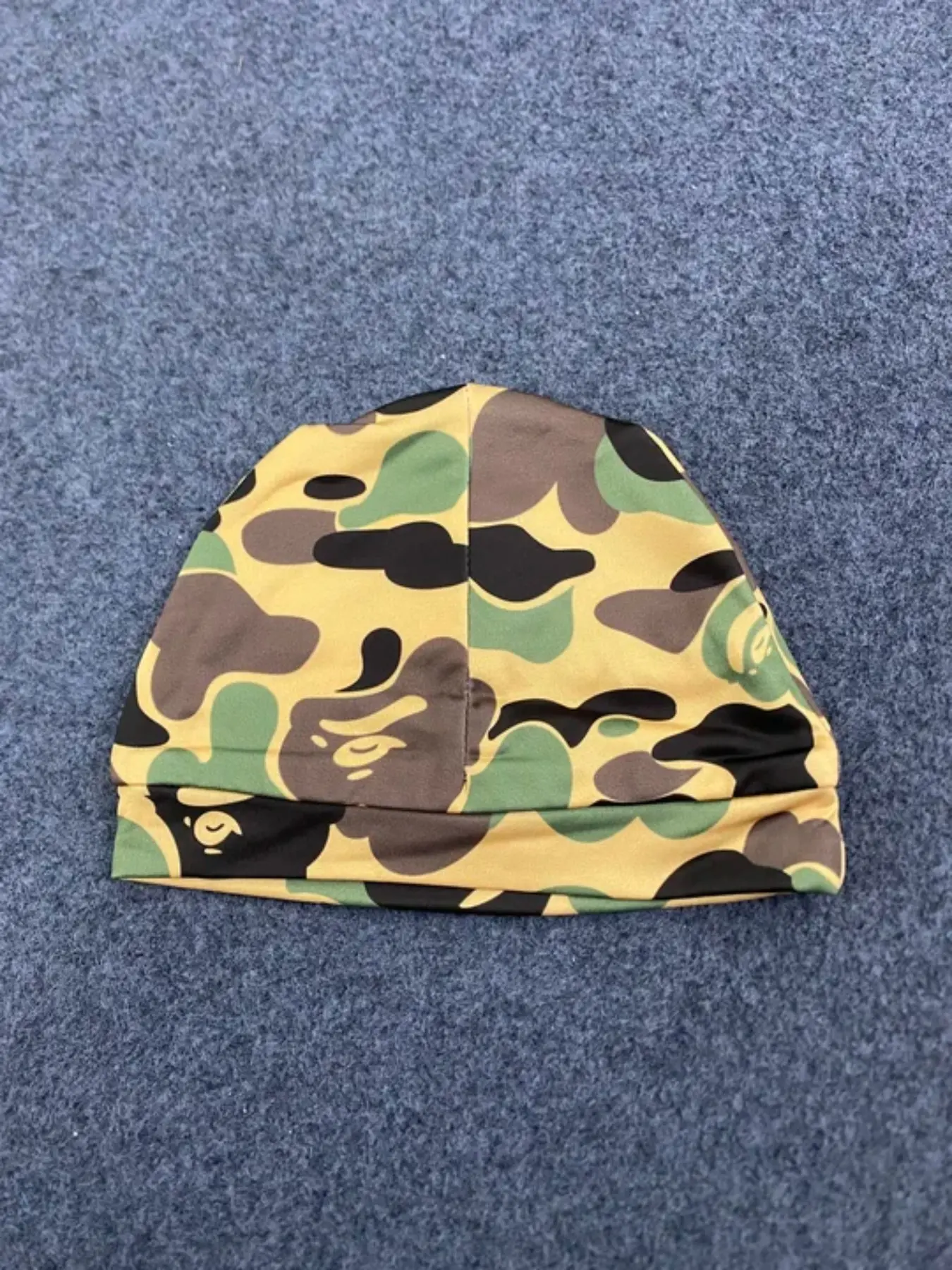 European and American trendy hip-hop camouflage pullover hat, fashionable, casual, versatile, men's and women's letter double-layer hat