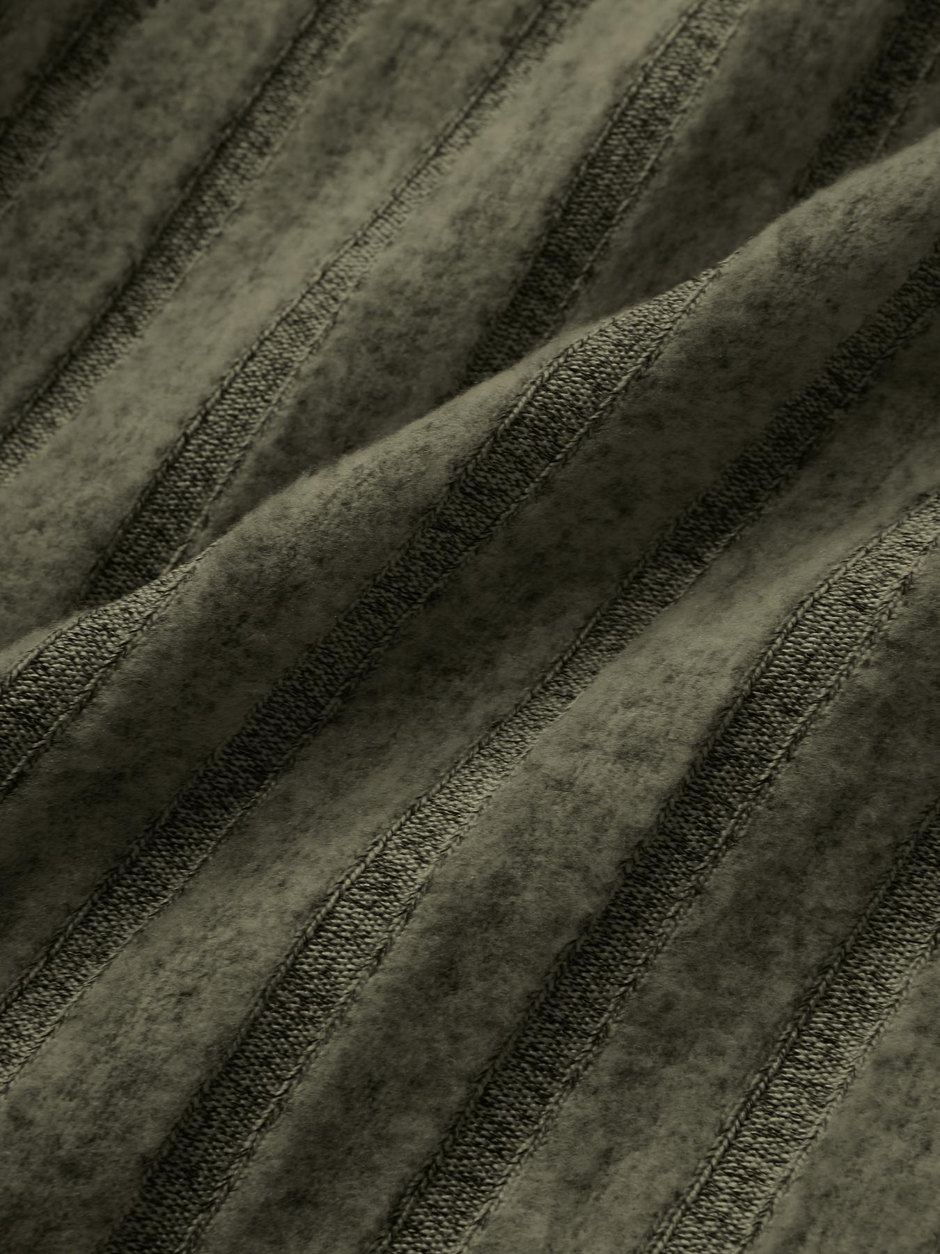 Women's Casual Loose-fit Thermal Top, Comfortable Plain Knitted Round Neck Lantern Sleeve Top for Fall & Winter Seasons Knitwear