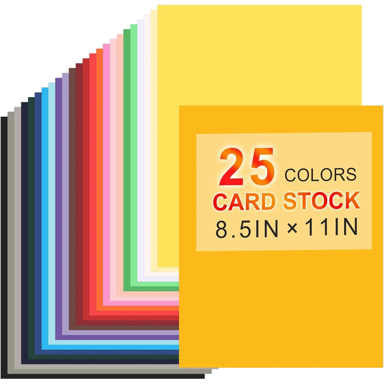 8.5"x11" Colored Cardstock - 25 Sheets 180gsm Construction Paper, Compatible with Inkjet/Printer for Home Supplies, Festive & Party Needs, 180Gsm Weight