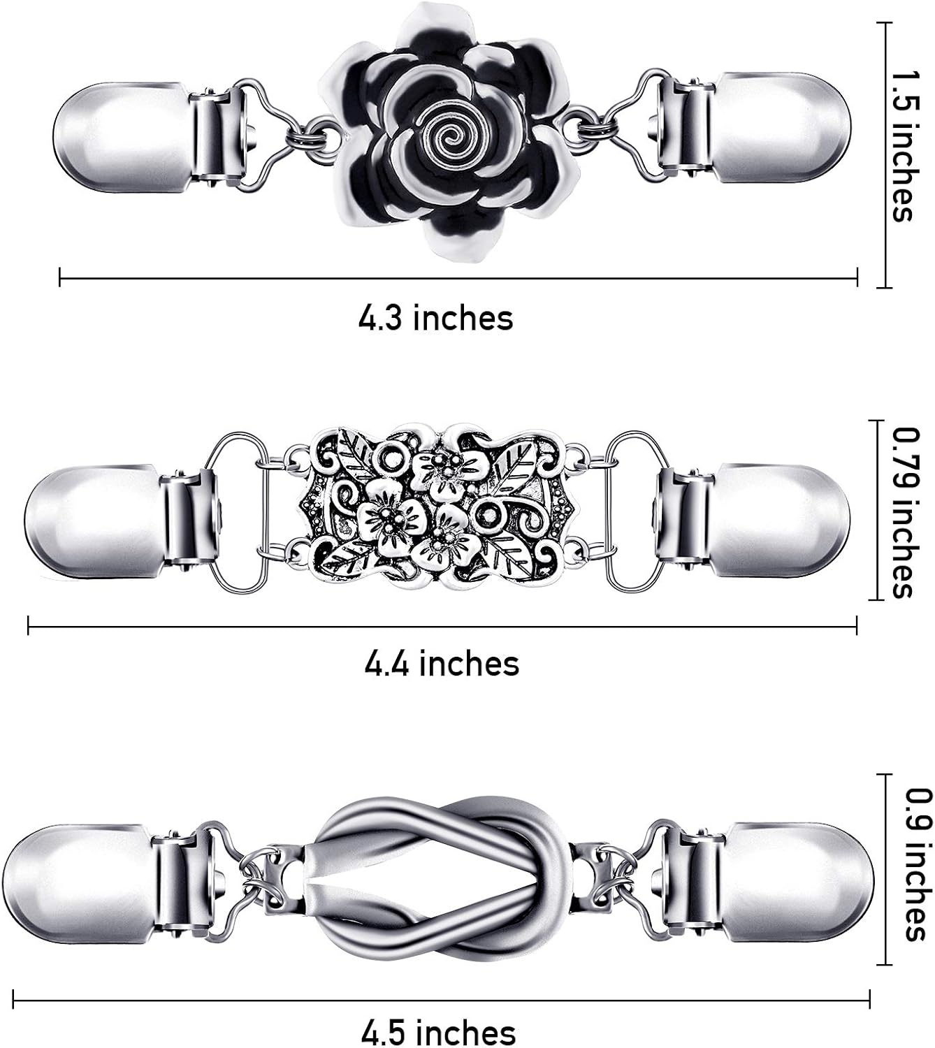 6 Pieces Vintage Shirt Dress Cardigan Clip, Waist Clip for Women, Sweater Shawl Brooch Jacket Clip for Clothing