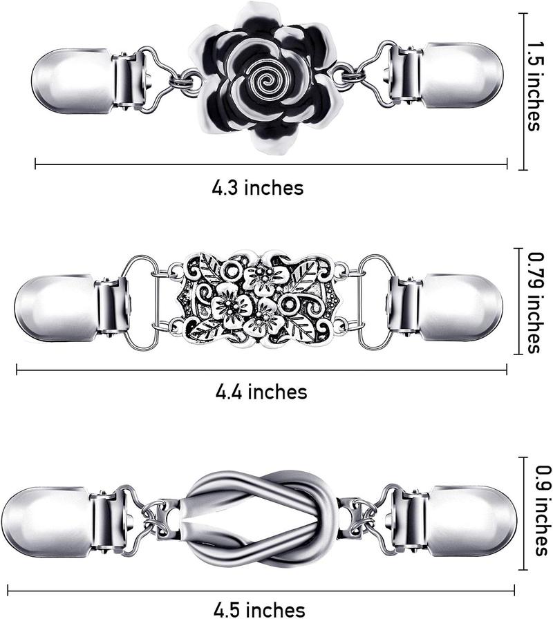 6 Pieces Vintage Shirt Dress Cardigan Clip, Waist Clip for Women, Sweater Shawl Brooch Jacket Clip for Clothing