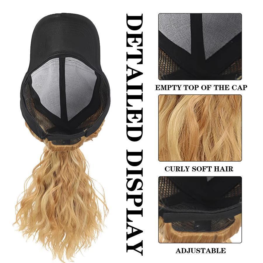 Hat With Hair Attached For Women Ponytail Curly Hair Hair Wig With Hair Cap Styling Baseball Baseball Cap Ponytail Hat Wig