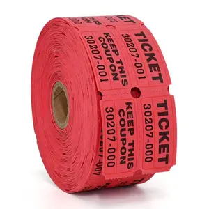 500 Lottery Coupons, Dual Roll Event Tickets, Perforated Continuous Numbering, Reusable Props, Ideal for Events, Carnivals, Prizes