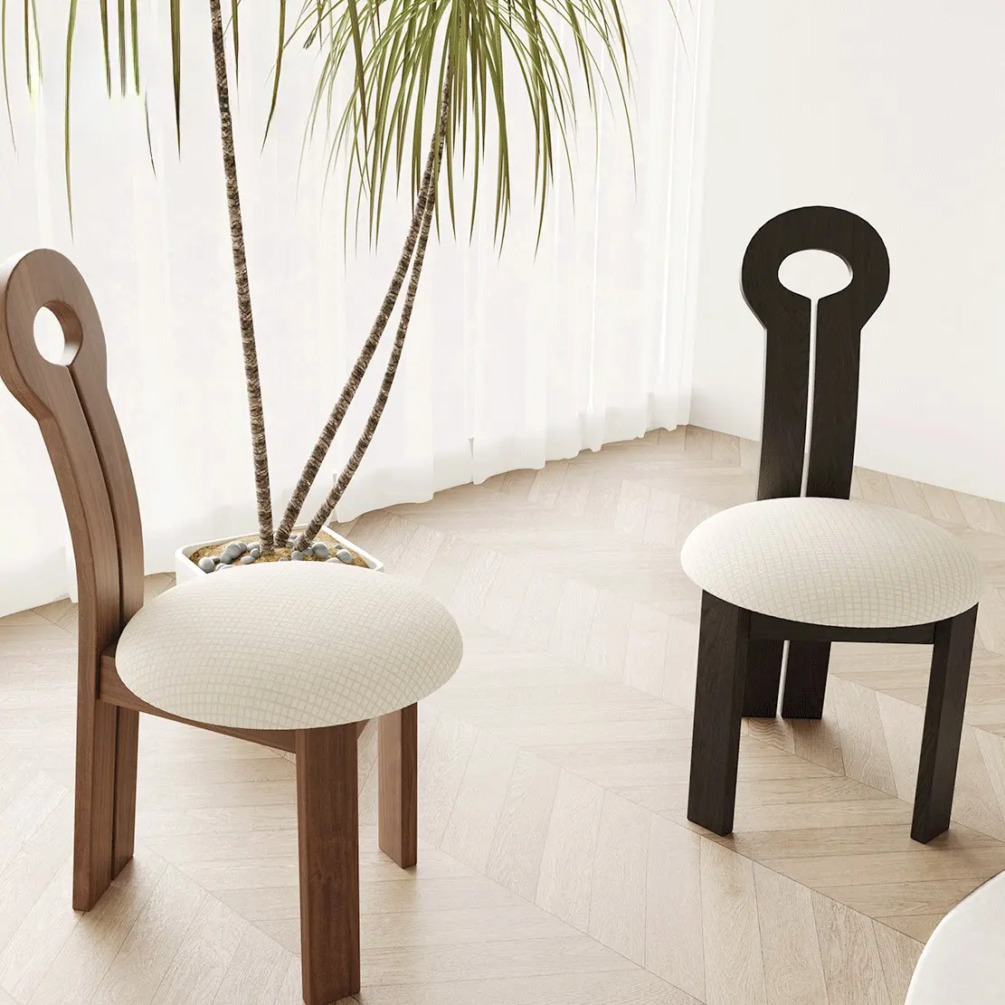 Stretch Jacquard Round Stool Covers Soft Barstool Seat Covers Washable Stool Cushion Slipcover Elastic Bar Chair Covers for 14-18 Inch Chair(white , 2 Piece)