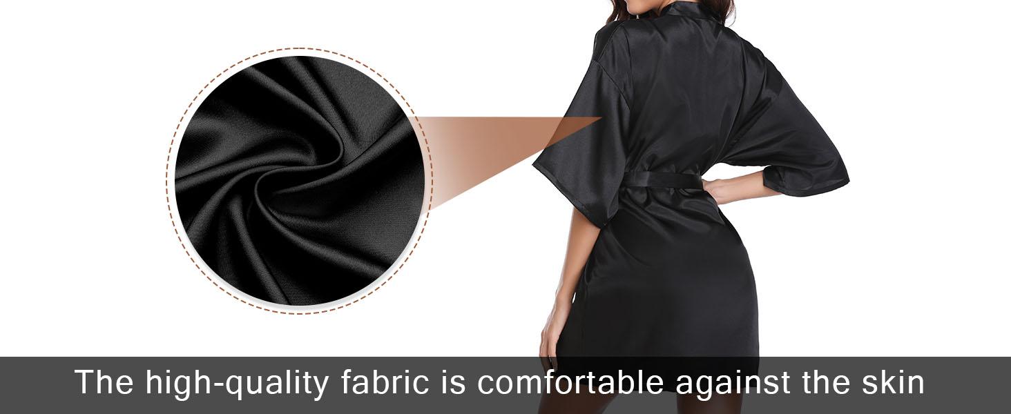 RB032 2018 New Silk Kimono Robe Bathrobe Women Silk Bridesmaid Robes Navy Blue Robes Satin Robe Ladies Dressing Gowns