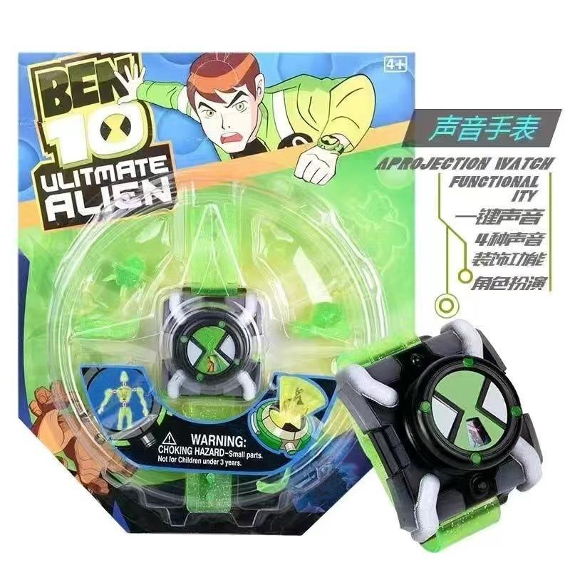 Original BEN10 Omnitrix Ben Tennyson Projection Watch Transformation Device Sound Light Action Figure Toy Collect Ornaments