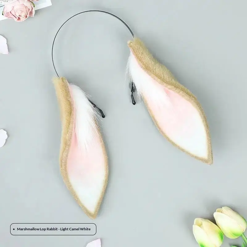 1Pcs Faux Fur Bunny Headwear Animal Rabbit Ears Plush Hairband Party Cosplay Costume Accessories