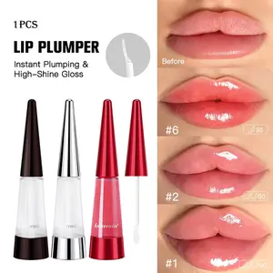 Lip Plumper Gloss Clear Tinted Spicy Volumizing Lip Oil Instant Fuller High Shine Hydrating Non-Sticky Plumping Lip Gloss for Thin Lips Daily Lip Makeup High Shine Moisturizing Tinted Clear Plumping Lip Oil Long Lasting Glossy Lip Makeup