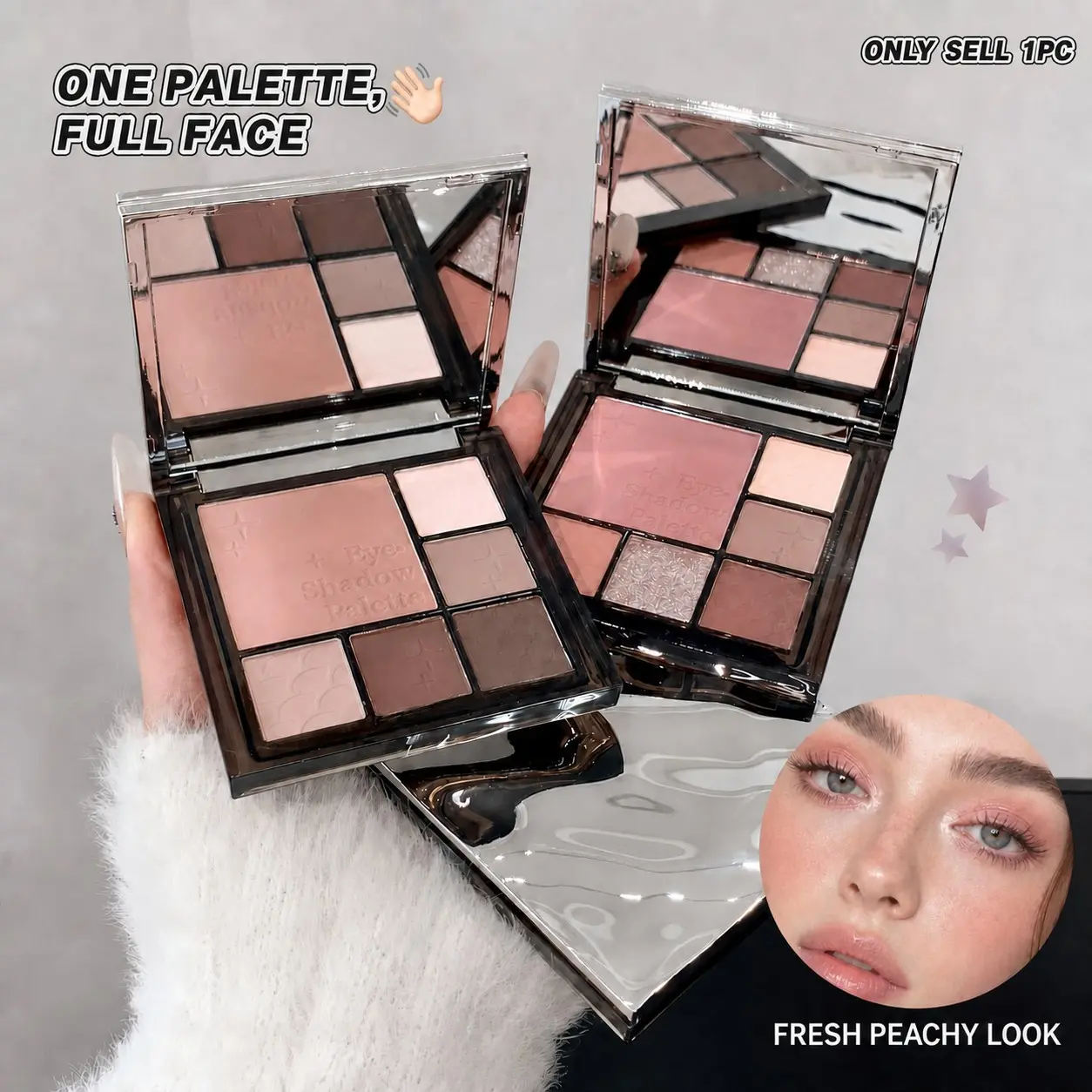 Multifunctional Eyeshadow Palette, Gradient Blush Highlighter Contour All-In-One, Matte Eyeshadow for Fall Winter Makeup, Eye Shadow Palettes