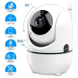 Indoor WiFi Security Camera, Wireless Indoor Monitoring Cam, Auto Night Vision, Instant Alarm Push, Easy App Control, Dual Storage Mode with Cloud & Local Save