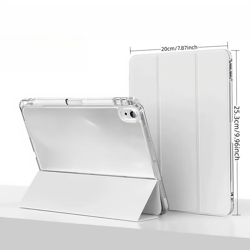 Pink Lily Foldable Flip Stand Pen Holder Anti-drop Protective Case for iPad mini Air Pro 10th 11th Gen Tablets Non-slip Adjustable Stand Flexible Hybrid Protection - Folding