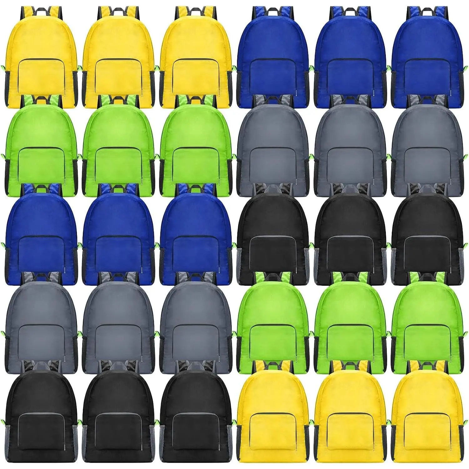 30 Pack Bulk School Backpacks, Lightweight Book Bags Foldable Bookbags for Students Classroom Back to School Supplies(Neutral Colors)
