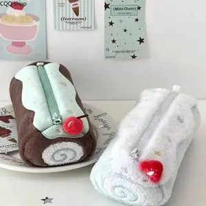 Viral kawaii plush pencil case, aesthetic fuzzy stationery pouch, large-capacity cute pen organizer, soft plush zipper pencil bag, school supplies storage organizer, gift for students, back-to-school essential, desk decor