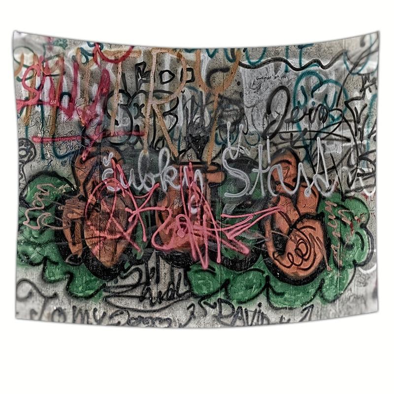Graffiti Art Print Tapestry, Urban Street Style Lightweight Wall ...